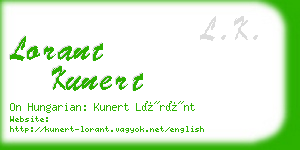 lorant kunert business card